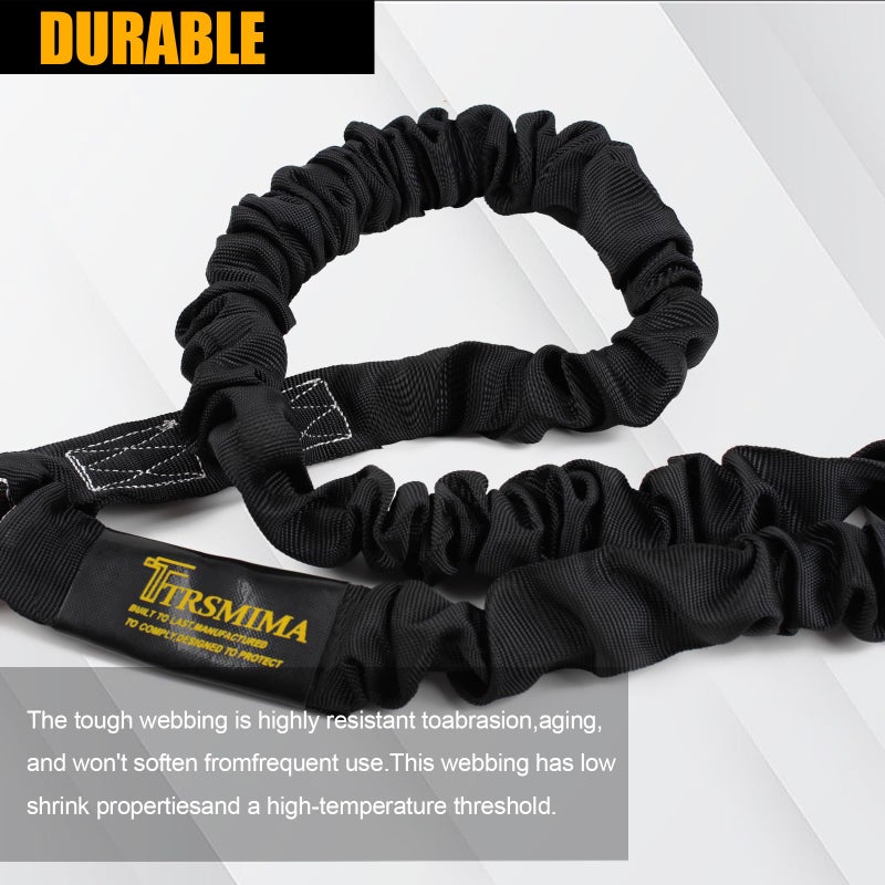 TT TRSMIMA TRSMIMA Safety Harness Lanyard Retractable - Fall Protection Climbing Tree Strap 6 FT Single Leg Internal Shock Absorbing with Dual Snap Hook - Image 3